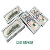 Iconikal Disposable Dinner Paper Party Napkins, $100 Dollar Bill Money, 48-Count