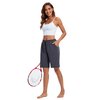 ASIMOON Bermuda Shorts for Women Knee Length Workout Pajama Shorts Casual Jersey Sweat Shorts Active Fitness Yoga Shorts