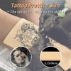 12PCS Blank Tattoo Skin Practice - 6"x8" Double Sides Tattoo Practice Skin kit Silicone Pads Tattooing Microblading Practice Skin for Beginners(0.12CM Thick) yellow