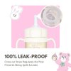 GROSMIMI x KNOTTED Flip Top Spill Proof Sippy Cup, PPSU, BPA Free, Stage 2 Straw for Toddlers (Cream bunny 6oz)