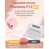 Phomemo Label Maker Machine with Tape, P12 Pro Portable Bluetooth Label Printer, Small Smart Phone Handheld Sticker Mini Labeler Multiple Templates Easy to Use Inkless Rechargeable Office Home- Pink