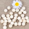 300pcs 20mm Wood Beads Natural Unfinished Round Wooden Loose Beads Wood Spacer Beads for Craft Making Decorations and DIY Crafts