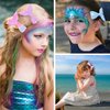 YARIEW 6 Pcs Mermaid Hair Clips for Girls Pearl Hair Clips Glitter Fish Tail Mermaid Hair Accessories Glitter Hair Barrettes for Little Girls Mermaid Birthday Decorations