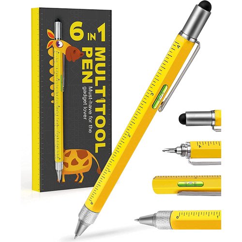 Multitool Pen Valentines Day Gifts for Him Husband Boyfriend Her Gifts for Men Women Adults Dad Who Have Everything Cool Gadgets Unique Birthday Gift Ideas Construction Engineer Woodworkers Carpenter