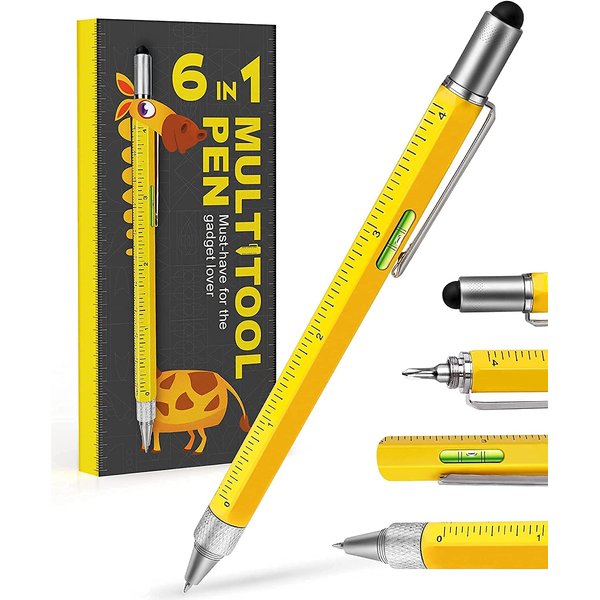 Multitool Pen Valentines Day Gifts for Him Husband Boyfriend Her Gifts for Men Women Adults Dad Who Have Everything Cool Gadgets Unique Birthday Gift Ideas Construction Engineer Woodworkers Carpenter