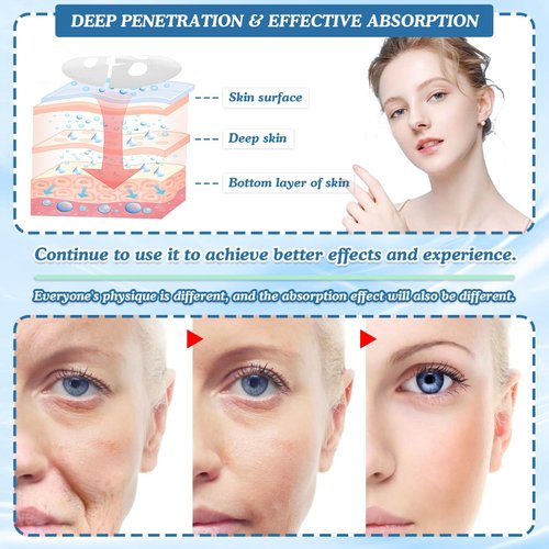 Omagie 12 Packs Collagen Face Mask Bio-Collagen Real Deep Mask Collagen Night Wrapping Mask Collagen Overnight Mask Keep Shrink Pores, Keep Skin Hydrated, Smooth, And Bright White (12 Pcs/Box)