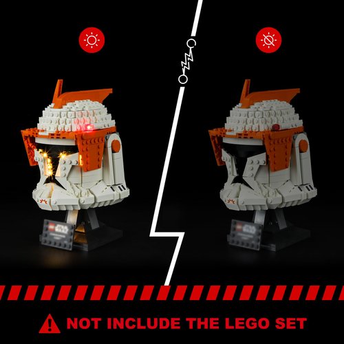 BRIKSMAX Led Lighting Kit for LEGO-75350 Clone Commander Cody Helmet - Compatible with Lego Star Wars Building Blocks Model- Not Include Lego Set