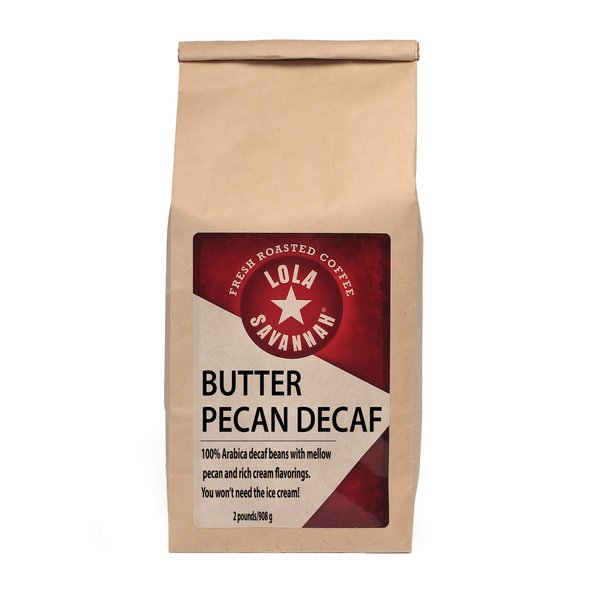 Lola Savannah Butter Pecan Whole Bean Decaf Coffee, 2lb