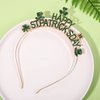 PHALIN St. Patrick's Day Headbands for Women Glitter Enamel Shamrock Hairband Letter LUCKY IRISH Headpiece Party Favors St. Patrick's Day Hair Accessory Gifts (Happy St.Patrick's Day)
