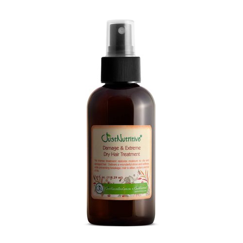 Just Nutritive Damaged & Extreme Dry Hair Treatment | Oil Treatment for Damaged Hair | Natural Treatment for Scalp and Hair | Scalp Treatment for Men and Women 4 Fl Oz