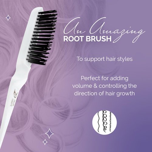 Curl Keeper Root Brush for Hair - Hair Styling Brush with Strong Flexible Nylon Bristles Prevents Snags, Creates Volume & Lift for Curly and All Hair Type - Gentle on Scalp Hair Accessories