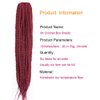 Mayloss 6 Packs/Lot (14/18/24/30) inch 1cm 20 Strands/Pack Thin 3X Box Braid Crochet Hair Extensionin Diameter 3X Synthetic Braid Hair Extensions Crochet Braids Hair Color(18Inch BUG)