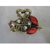 small mini metal jeweled antique bronze hair claw clip Set E (Primary color: Brown)