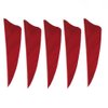 MILAEM 50 Pcs Turkey Feather Fletching 3 Inch Right Wing Arrow Feathers Vanes(Red)