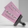 ITZAMNA Thank you for supporting my small business Cards Customer appreciation card Pink Script with Heart Pack of 100