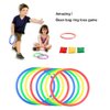 OOTSR 16pcs Nylon Bean Bags Plastic Rings Game Sets for Kids Ring Toss Game Booth Carnival Garden Backyard Outdoor Games Speed and Agility Training Games(8x8cm Bean Bag)