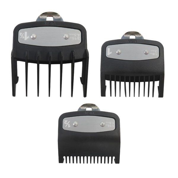 YKISON Upgraded 3354 Hair Clipper Metal Clip Guides Combs Guards Replacement Set For WAHL