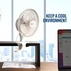 NEXAIR 6-Inch Clip on Fan,360 Degree Rotation,Two Speed Portable Clip Fan With Strong Clamp Grip,Quiet Operating Desk Fan Made Of Durable Material,Great For Bedroom,Office,Living Room NF001-WH-Q