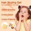 Hair Wax Stick for Kids Styling Gel，Built-In Comb Retractable Easy Styling Baby Hair Gel，No-Greasy Kids Hair Gel, Long Lasting Children's Hair Wax Stick, O.7oz Non-Stick Portable Hair Finishing Stick