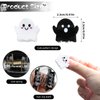 8Packs Mini Halloween Hair Clips,Spooky Cute Ghost Hair Accessories Acrylic Claw Clips Strong Hold Non Slip Hair Decorations for Women Girls (black and white)