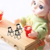NUOBESTY 20Pcs Mini Foldable Chairs Dollhouse Mini Stand Model Chair Desk Phone Stand for Dollhouse Decoration
