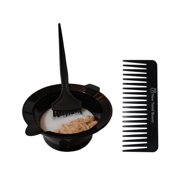 NewTrendBeauty Black comb w/Permanent #1 Cream Hair Color 50ml Hair Dye (Same As-1/1N)