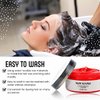 Hair Wax Color 7.06 Oz Hair Dyeing Styling Clay Mud, Included 2 Hair Dye Color Brush + 3 Shawl + Rat Tail Comb + 5 Hair Clips Styling Tools Set, Coloring Cream for Party Cosplay Easy Cleaning (Red)