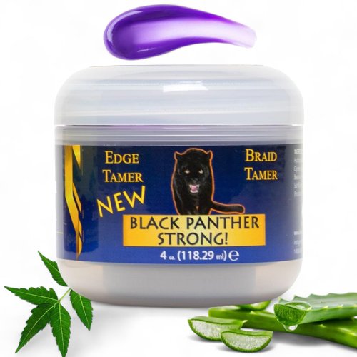 Black Panther Extra Hold Edge Control & Braiding Gel – Natural Instant Edge Control for Black Hair, 4C Gel for Women & Men. 4 oz