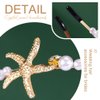 BARTOSI Starfish Headband Gold Pearl Bridal Headpiece Mermaid Hair Band Beach Wedding Hair Accessories for Women and Girls