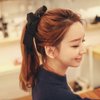3pcs(Pink+Black+Red) Fashion Satin Ribbon Bow Hair Band Rope Ponytail Holder Best for Women Girls