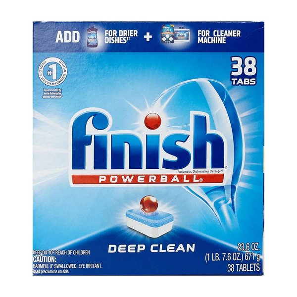 Finish - All in 1-38ct - Dishwasher Detergent - Powerball - Dishwashing Tablets - Dish Tabs - Deep Clean - Fresh Scent