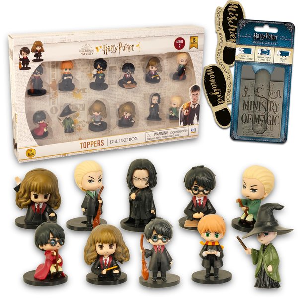 Harry Potter Figurines for Kids - Harry Potter Action Figure Set Bundle with 12 Harry Potter Mini Figurines (1.5"), Bookmark, More | Harry Potter Figures Collectibles