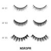 Laflare 3D Cashmere False Eyelashes 3 pcs Multipack, Ultra Soft, Glam, Wispy, Fresh, Luxurious, Cruelty-Free, Reusable, 100% Cashmere Texture, Fake Eyelashes 3 Pairs Eco Pack (NSR3PR)