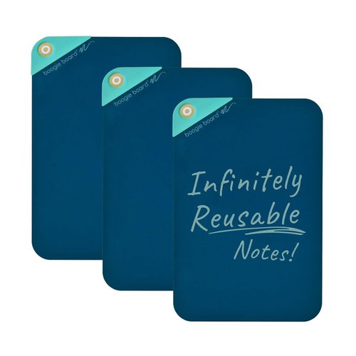 Boogie Board VersaNotes Expansion Pack, Cobalt Blue - Reusable Dry-Erase Sticky Note Alternative 3-Pack for Home and Office, 4x6 Writing Surface with Instant Erase (VersaPen Stylus Not Included)