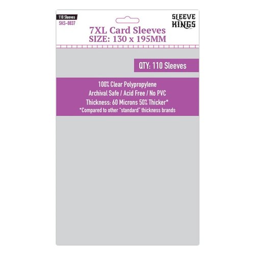 Premium Card Sleeves - "7XL" Sleeves (130mm x 195mm) - 110 Sleeves per Pack