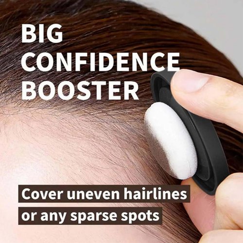 Magic Root Cover Up, Magic Root Cover Up, Hairline Shadow Powder, Root Touch Up Powder with Mirror for Women & Men, Water Sweat Resistant, Medium Brown