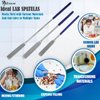 A2Z 3pc Lab Spatulas Stainless Steel Sampler Spatula with Comfort Grip Handle for Mixing Transfering Cream, Powder, Medicine, Cap Filler, Cosmetic Spatulas - Lab Use Supplies - 6", 7" & 9" Length