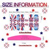 SILPECWEE 15 Sheets 4th of July Nail Polish Strips Independence Day Nail Wraps for Women Patriotic American Nail Polish Stickers Self Adhesive Fingernail Manicure Design with Nail File
