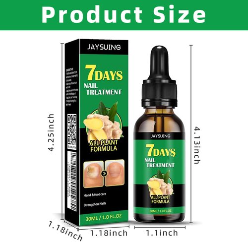 2 Pcs 7 Days Ginger Nail Treatment Nail Serum, Ginger Cuticle Care Oil for Nails, GingerNail Care Essential Oil for Strengthen & Promote Nails Growth