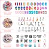UFU Charm Bracelet Making Kit - Girls 95 Pcs DIY Beaded Jewelry Making Kit, Unicorn & Mermaid Gifts for Girls Toys Crafts for Girls Ages 5 6 7 8-12, with a Portable Bracelet Organizer Box