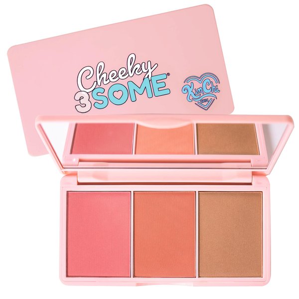 KimChi Chic Beauty Cheeky 3Some Blush Trio, Blush Makeup Palette with 3 Colors, Use Individually or Blend All Shades for Custom Look, 03 Bonita Señorita, 0.47 oz