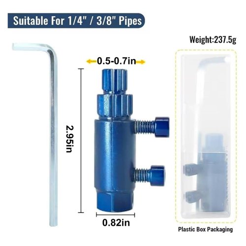 Broken Pipe Thread Extractor Tool- Broken Faucet Removal Tool Tool for dismantling broken valves and faucets for 1/4 to 1 pipeline (blue)
