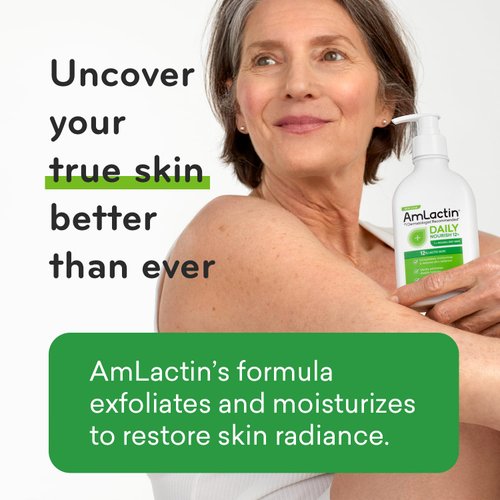 AmLactin Daily Nourish 12% - 14.1 oz Body Lotion with 12% Lactic Acid - Exfoliator and Moisturizer for Dry Skin (Packaging May Vary)​
