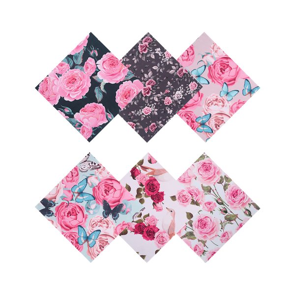 6PCS Thickened Glasses Cleaning Cloth(Certified by Global Recycled Standard) Elegant Flower Design Microfiber Cleaning Cloth, Eyeglass Lens Cleaning Cloths for Reusable Eyeglass and Phone Screens