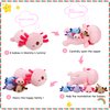 5 Pieces Axolotl Stuffed Animals for Girls, 1 Big Pink Mommy Axolotl with 4 Mini Babies, Soft Plush Toys for Kids 3 4 5 6 7 8 9 Years, for Baby, Toddler, Girls, Boy