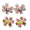 4Pcs Back to School Hair Bows Clips - School Bus Hair Bow Barrettes Yellow Pencil Colorful Hair Clips Cute Hair Accessories for Toddler Kids (Red-Bus&Pencil)