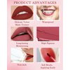 3Pcs Matte Liquid Lipstick Set, High Pigmented Lip Stain Tint, Long Lasting 24H Red Lipstick Waterproof Non-Stick Cup Velvet Lip Gloss, Smudge Proof Not Fade Lip Blam Makeup Gift Box for Women - SET B