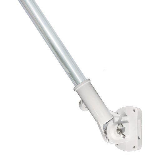 Aluminum Flagpole Bracket - White Powder Coated Multi-Position Pole Holder - Sturdy and Durable - Built to withstand the Outdoors and Harsh Weather - By Valley Forge Flag