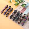 SUBANG 12 Pieces Sparkling Crystal Stone Braided Hair Clips Rhinestone Hair Clips Braided Hair Clips with 3 Small Clips for Women Girls