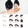 SINLAND Microfiber Hair Drying Cap Hair Towel Turban Twist for Long Hair Fast Drying Towels Head Turban Absorbent Soft Lightweight 3 Pack Black